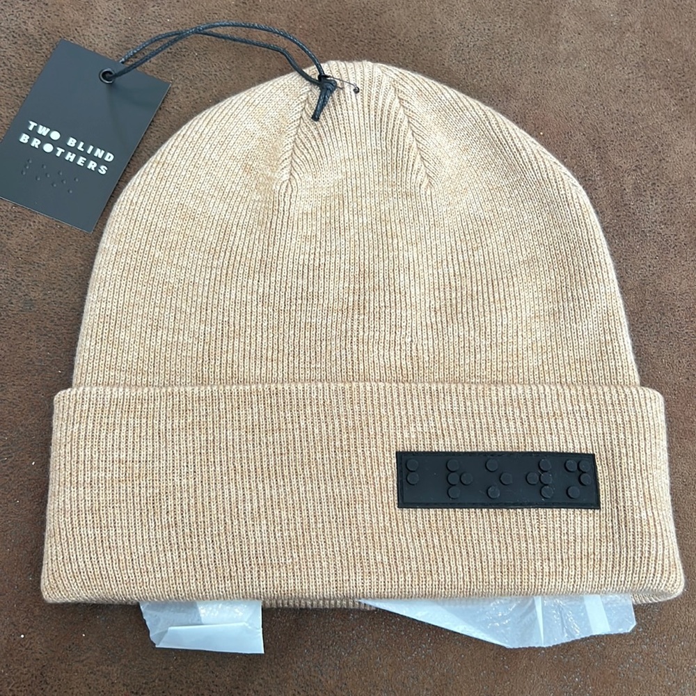 Two Blind Brothers Beanie One Size Tan New With Tag